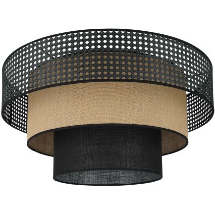 Brilagi - Plafoniera DAKOTA LUNETA 1xE27/15W/230V diametro 45 cm nero/beige
