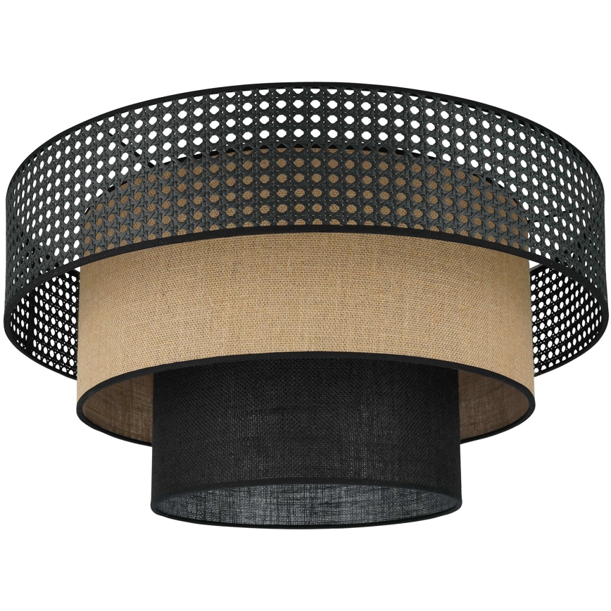 Brilagi - Plafoniera DAKOTA LUNETA 1xE27/15W/230V diametro 45 cm nero/beige
