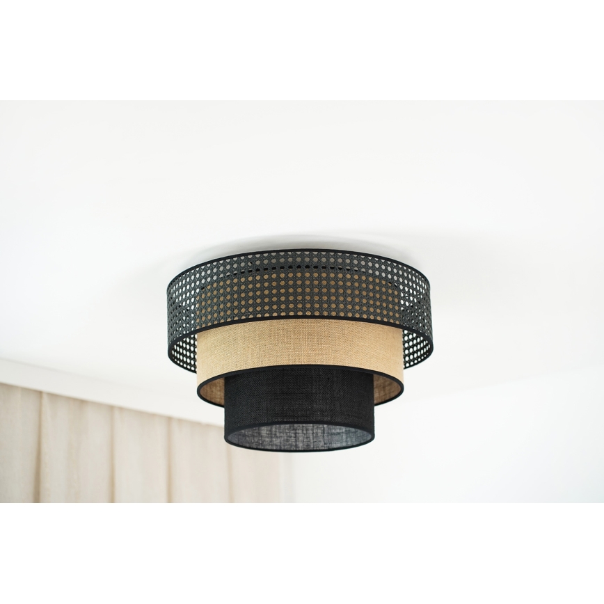 Brilagi - Plafoniera DAKOTA LUNETA 1xE27/15W/230V diametro 45 cm nero/beige