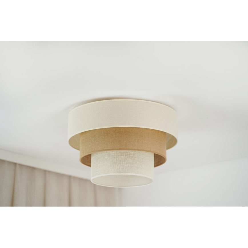 Brilagi-Plafoniera DENVER LUNETA 1xE27/15W/230V diametro 45 beige/marrone/color crema