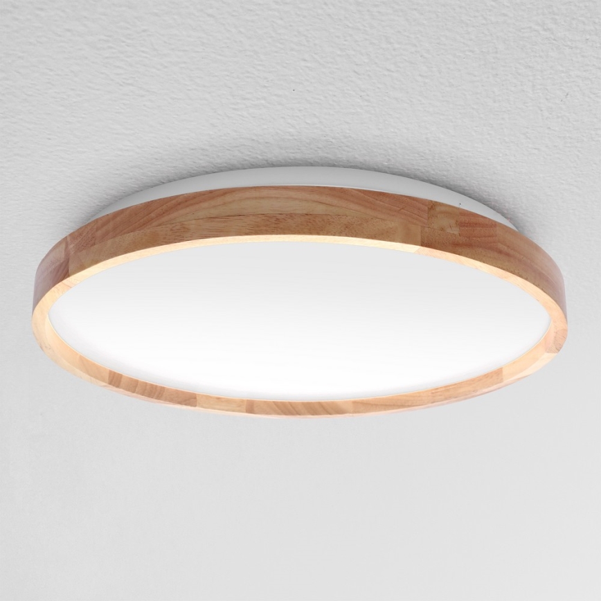 Brilagi - Plafoniera LED dimmerabile ALSON LED/48W/230V 3000-6500K rovere Ø 39,5 cm + telecomando