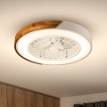 Brilagi - Plafoniera dimmerabile a LED con ventilatore LED/30W/230V 3000-6500K Ø 50 cm bianco/rovere + telecomando