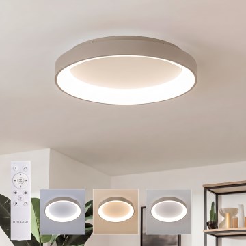 BRILAGI - Plafoniera dimmerabile a LED FALCON II LED/99W/230V 3000-6500K Ø 60 cm bianco/beige + telecomando