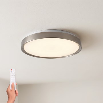 Brilagi - Plafoniera dimmerabile a LED FANCIA LED/48W/230V 3000-6500K Ø 39 cm argento + telecomando