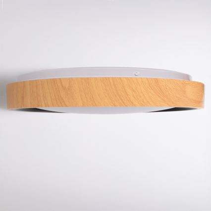Brilagi - Plafoniera LED dimmerabile FLOCO LED/48W/230V 3000-6500K Ø 40 cm finitura effetto legno/nero + telecomando