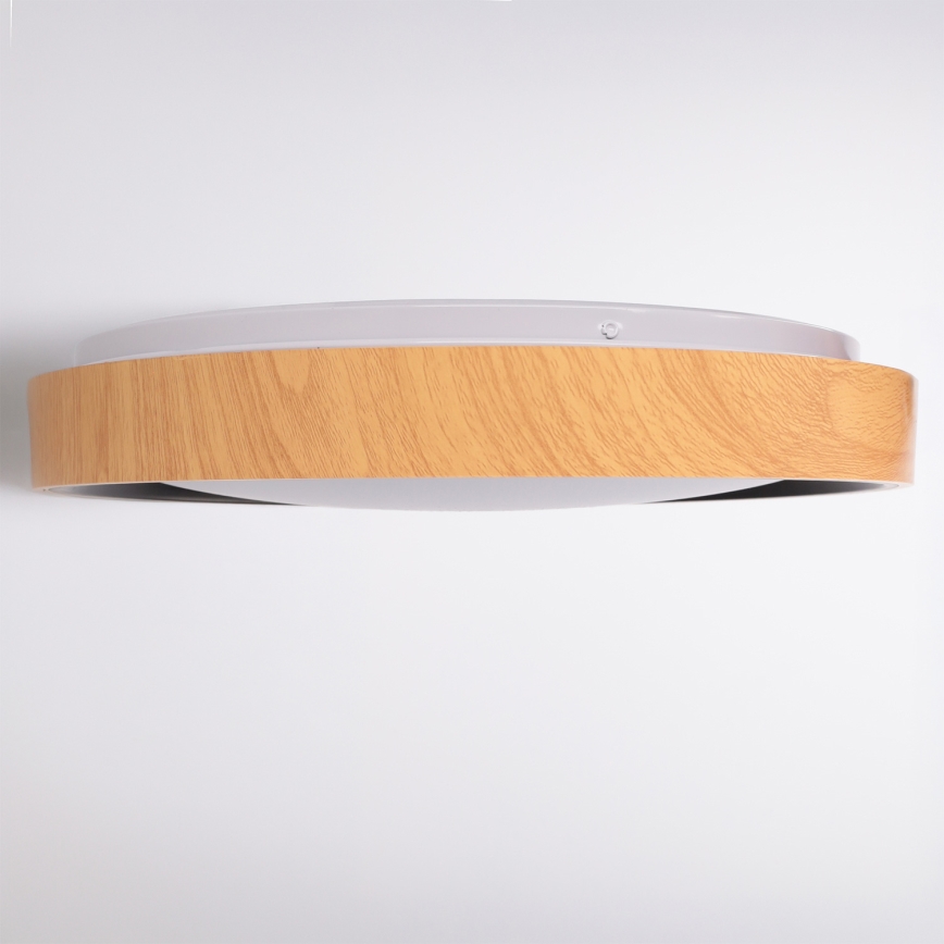 Brilagi - Plafoniera LED dimmerabile FLOCO LED/48W/230V 3000-6500K Ø 40 cm finitura effetto legno/nero + telecomando