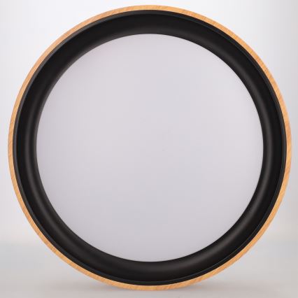 Brilagi - Plafoniera LED dimmerabile FLOCO LED/48W/230V 3000-6500K Ø 40 cm finitura effetto legno/nero + telecomando