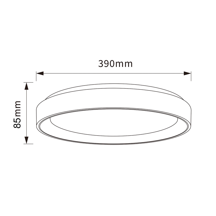 Brilagi - Plafoniera LED dimmerabile FLOCO LED/48W/230V 3000-6500K Ø 40 cm finitura effetto legno/nero + telecomando