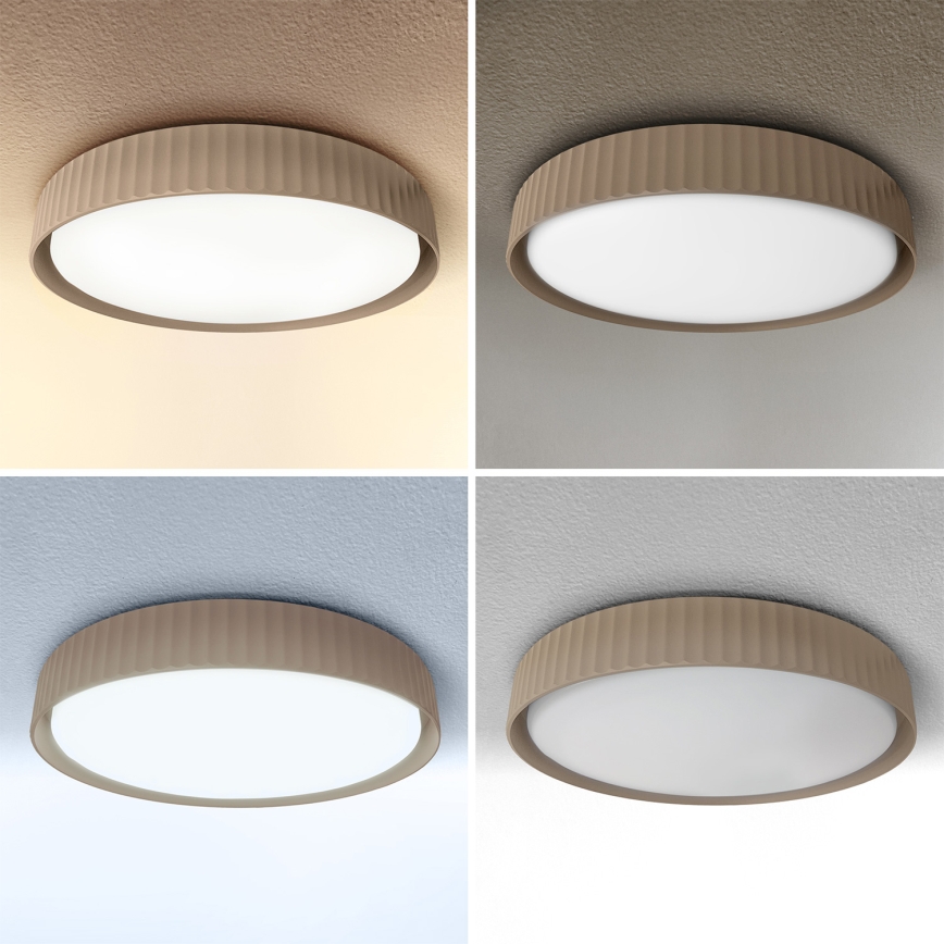 Brilagi - Plafoniera LED dimmerabile LUCIA LED/60W/230V 3000-6500K Ø 59 cm marrone + telecomando