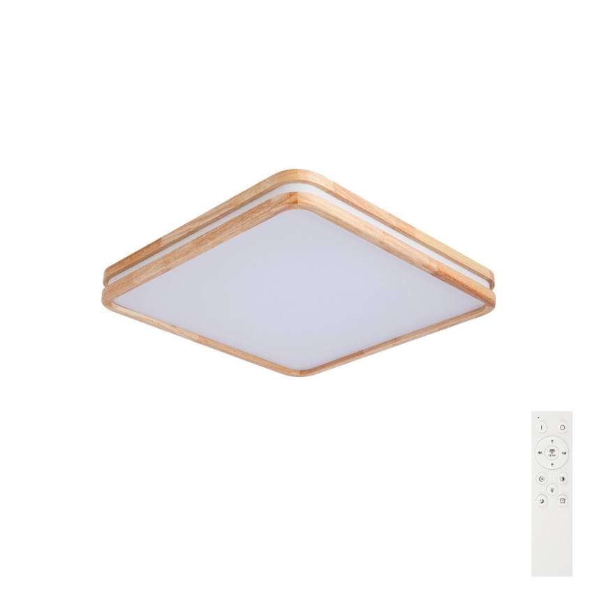 Brilagi - Plafoniera LED dimmerabile MOLINA SQUARE LED/80W/230V 3000-6000K rovere 60x60 cm + telecomando