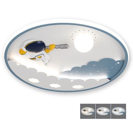 BRILAGI - Plafoniera LED dimmerabile per bambini ASTRO LED/43W/230V 3000-6000K Ø 49 cm + telecomando