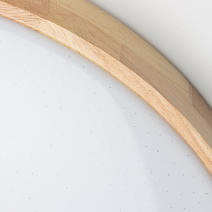 Brilagi - Plafoniera LED dimmerabile PINE LED/24W/230V in legno Ø 42 cm 3000-6500K + telecomando