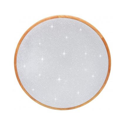 Brilagi - Plafoniera LED dimmerabile PINE LED/24W/230V in legno Ø 42 cm 3000-6500K + telecomando