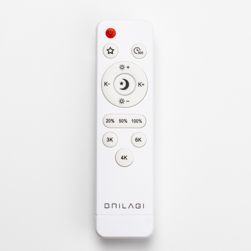 Brilagi - Plafoniera LED dimmerabile PINE LED/24W/230V in legno Ø 42 cm 3000-6500K + telecomando