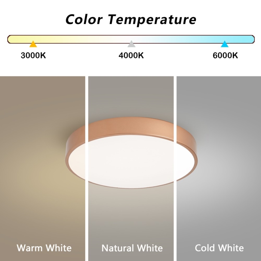 Brilagi - Plafoniera LED dimmerabile POOL LED/48W/230V 3000-6000K Ø 40 cm bronzo + telecomando