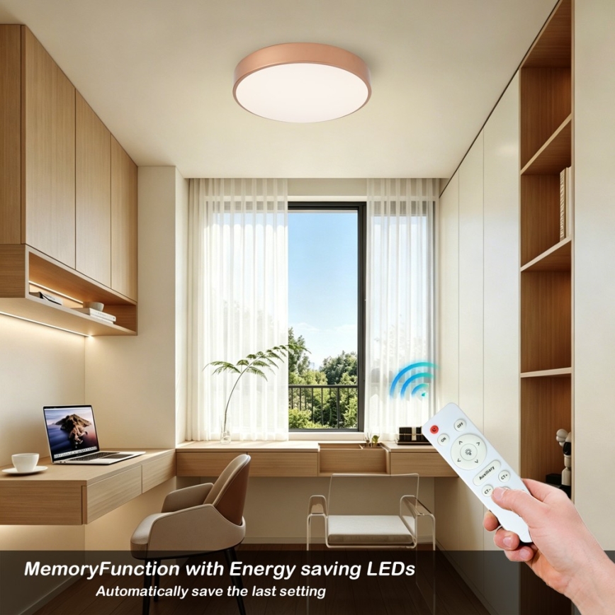 Brilagi - Plafoniera LED dimmerabile POOL LED/48W/230V 3000-6000K Ø 40 cm bronzo + telecomando