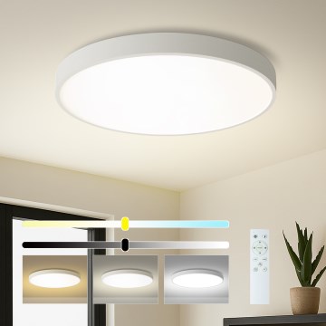 Brilagi - Plafoniera dimmerabile a LED POOL SMART LED/100W/230V 3000-6000K Ø 80 cm Wi-Fi Tuya bianca + telecomando