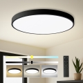 Brilagi - Plafoniera dimmerabile a LED POOL SMART LED/128W/230V 3000-6000K Ø 100 cm Wi-Fi Tuya nera + telecomando