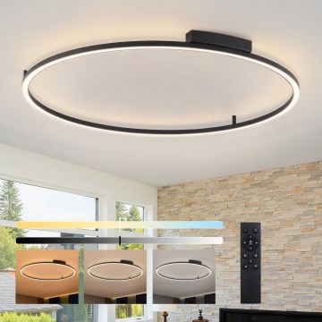 Brilagi - Plafoniera dimmerabile a LED PORTOFINO LED/85W/230V 3000-6000K Ø 120 cm nera + telecomando