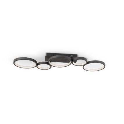 Brilagi - Plafoniera LED dimmerabile RINGO LED/34W/230V 3000-6000K 28x84 cm nera + telecomando