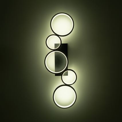 Brilagi - Plafoniera LED dimmerabile RINGO LED/34W/230V 3000-6000K 28x84 cm nera + telecomando