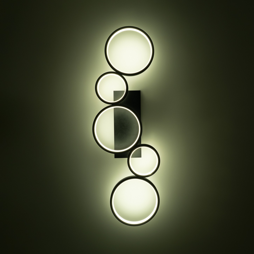 Brilagi - Plafoniera LED dimmerabile RINGO LED/34W/230V 3000-6000K 28x84 cm nera + telecomando