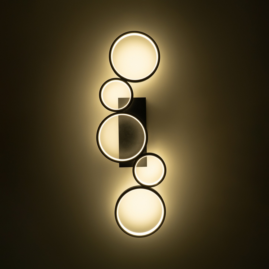 Brilagi - Plafoniera LED dimmerabile RINGO LED/34W/230V 3000-6000K 28x84 cm nera + telecomando