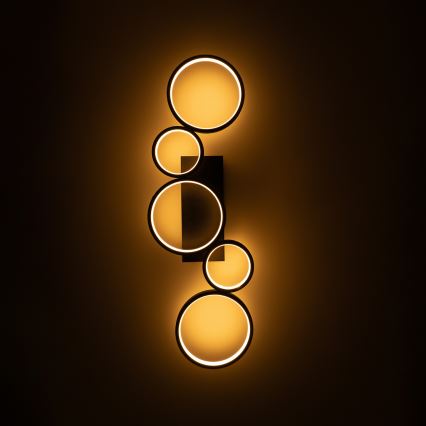 Brilagi - Plafoniera LED dimmerabile RINGO LED/34W/230V 3000-6000K 28x84 cm nera + telecomando