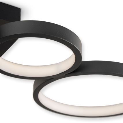 Brilagi - Plafoniera LED dimmerabile RINGO LED/34W/230V 3000-6000K 28x84 cm nera + telecomando
