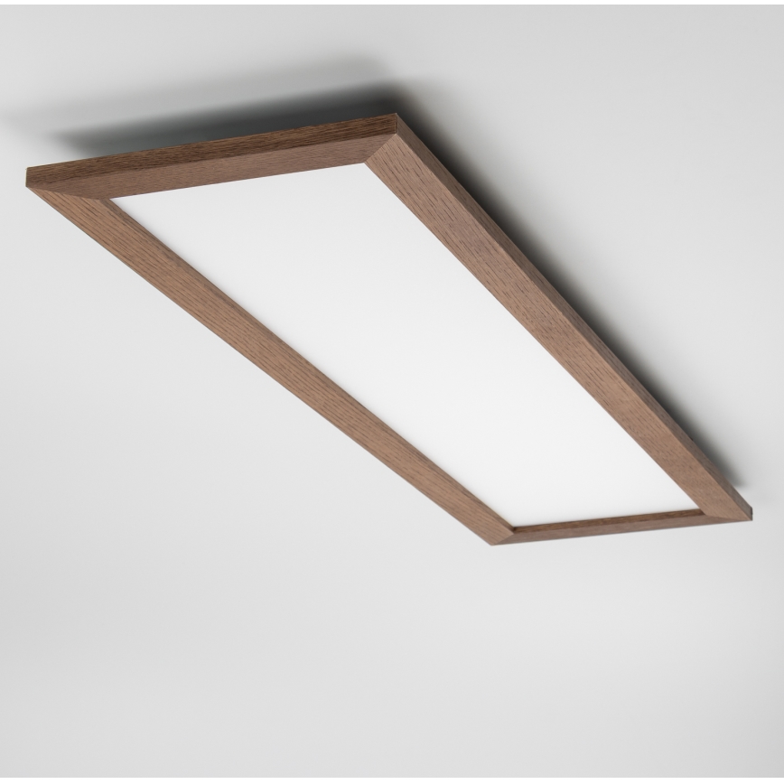Brilagi - Lampada da soffitto dimmerabile a LED SLIMFRAME WOOD LED/58W/230V 124x34 cm 3000-6000K marrone scuro + telecomando