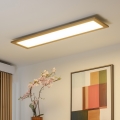 Brilagi - Plafoniera dimmerabile a LED SLIMFRAME WOOD LED/58W/230V 124x34 cm 3000-6000K marrone + telecomando