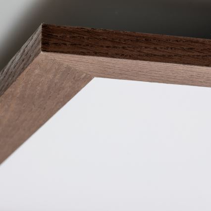 Brilagi - Plafoniera LED dimmerabile SLIMFRAME WOOD LED/58W/230V 64x64 cm 3000-6000K marrone scuro + telecomando