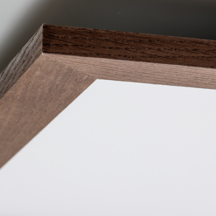 Brilagi - Plafoniera LED dimmerabile SLIMFRAME WOOD LED/58W/230V 64x64 cm 3000-6000K marrone scuro + telecomando