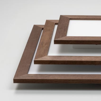 Brilagi - Plafoniera LED dimmerabile SLIMFRAME WOOD LED/58W/230V 64x64 cm 3000-6000K marrone scuro + telecomando