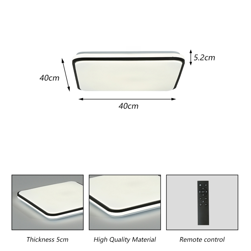 Brilagi - Plafoniera LED dimmerabile SMART LED/24W/230V 43x43 cm 3000-6000K Wi-Fi Tuya Beacon + telecomando