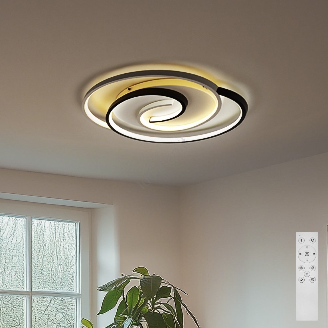 Faretti LED Da Soffitto Orientabili, Nero Lampada Da Soffitto E27, Plafoniera LED Interno E27 Con 2 Faretti Per Salotto, Corridoi, Ingressi O Scale Max 60w