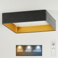 Brilagi - Plafoniera dimmerabile a LED VELVET SQUARE LED/24W/230V 43x43 cm 3000/4000/6500K + telecomando grigio