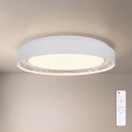 Brilagi - Plafoniera dimmerabile a LED WALDO LED/48W/230V 3000-6500K Ø 40 cm bianco/argento + telecomando
