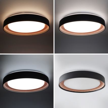 Brilagi - Plafoniera LED dimmerabile WALDO LED/48W/230V 3000-6500K Ø 40 cm nero/oro + telecomando