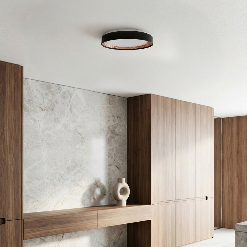Brilagi - Plafoniera LED dimmerabile WALDO LED/48W/230V 3000-6500K Ø 40 cm nero/oro + telecomando