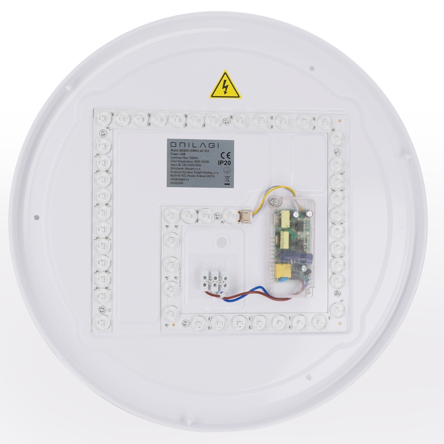 Brilagi - Plafoniera LED dimmerabile WALDO LED/48W/230V 3000-6500K Ø 40 cm nero/oro + telecomando
