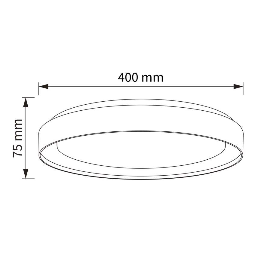 Brilagi - Plafoniera LED dimmerabile WALDO LED/48W/230V 3000-6500K Ø 40 cm nero/oro + telecomando
