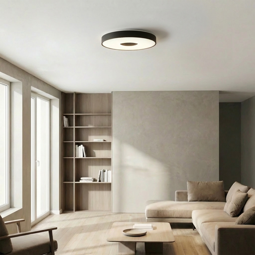 Brilagi - Plafoniera LED dimmerabile JAMIS LED/48W/230V 3000-6500K Ø 39 cm nero + telecomando