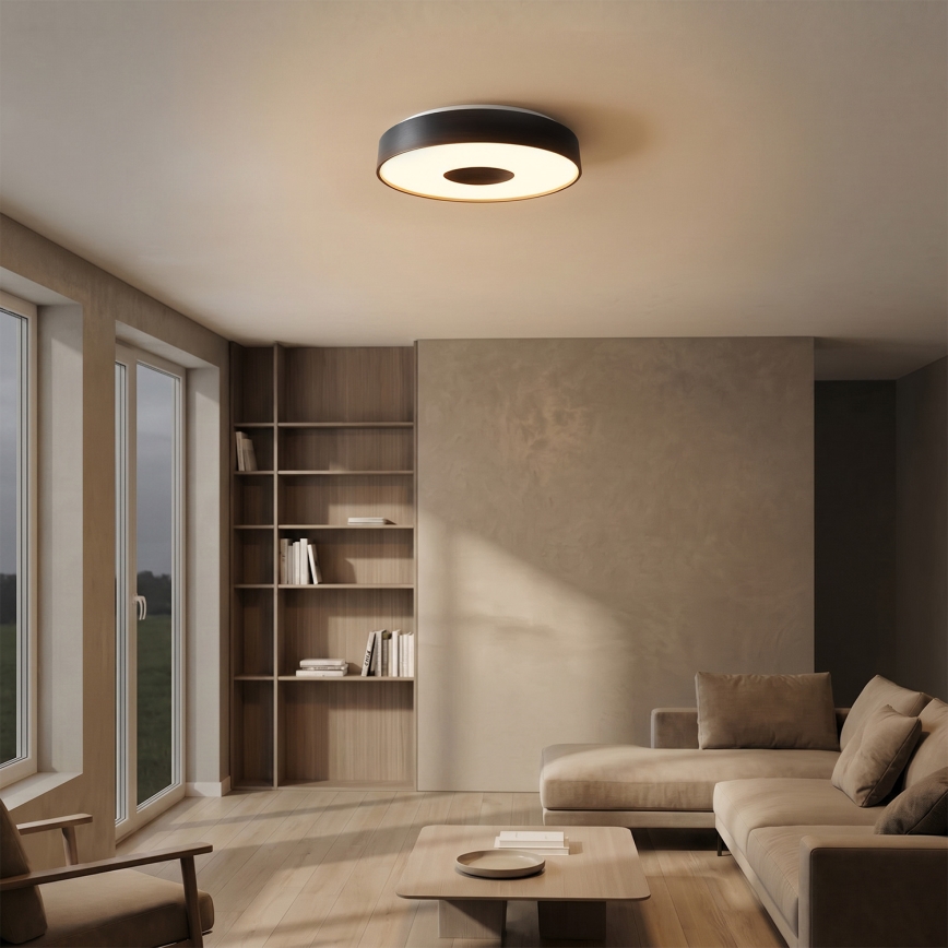 Brilagi - Plafoniera LED dimmerabile JAMIS LED/48W/230V 3000-6500K Ø 39 cm nero + telecomando