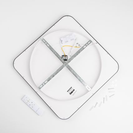 Brilagi - Plafoniera LED dimmerabile FALCON SLIM LED/50W/230V 3000-6500K 50x50 cm nera + telecomando