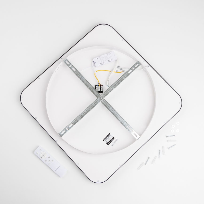 Brilagi - Plafoniera LED dimmerabile FALCON SLIM LED/50W/230V 3000-6500K 50x50 cm nera + telecomando