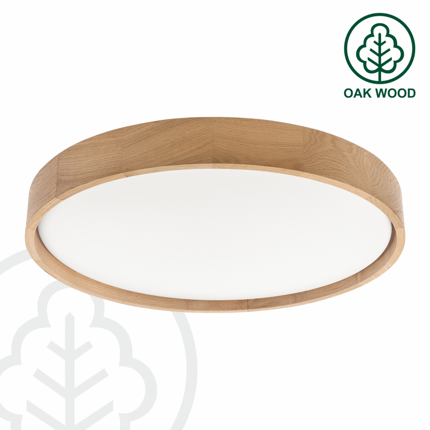 Brilagi - Plafoniera dimmerabile a LED MANAROLA SMART LED/36W/230V 3000-6000K Wi-Fi Tuya Beacon Ø 51 cm rovere + telecomando