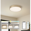 Brilagi - Plafoniera dimmerabile LED POOL SMART LED/48W/230V 3000-6000K diam. 40 cm Wi-Fi Tuya dorata + telecomando