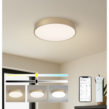 Brilagi - Plafoniera dimmerabile LED POOL SMART LED/48W/230V 3000-6000K diam. 40 cm Wi-Fi Tuya dorata + telecomando