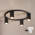 Brilagi - Plafoniera dimmerabile LED RGBW SELE 4xGU10/6,5W/230V 2700-6500K nero